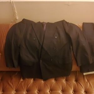 Mens Black Double Breasted Suit